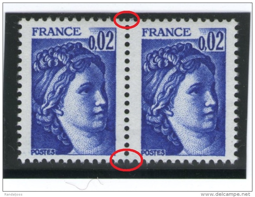 Sabine Paire De 1963 - Plus Petit/normal-(moins Large) - Rare Merveille De TD3_(v65) - Neufs