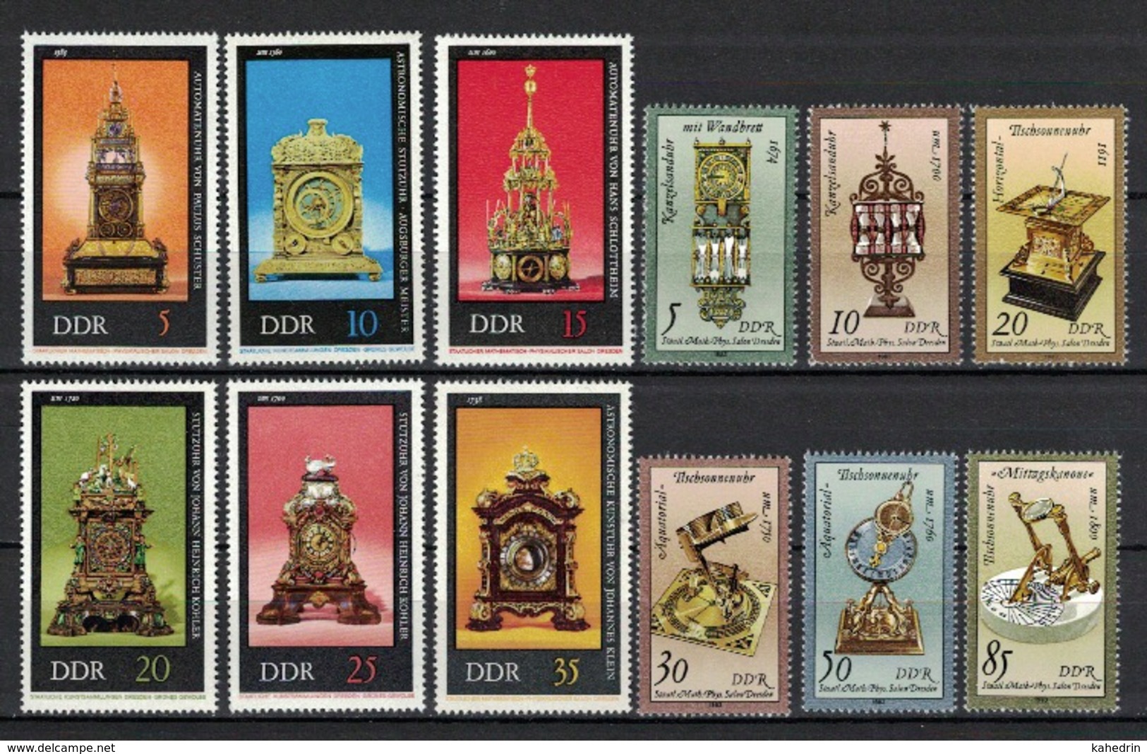 DDR 1975 + 1983, Uhr Klok Clock Pendule Reloj Orologio **, MNH - Uhrmacherei