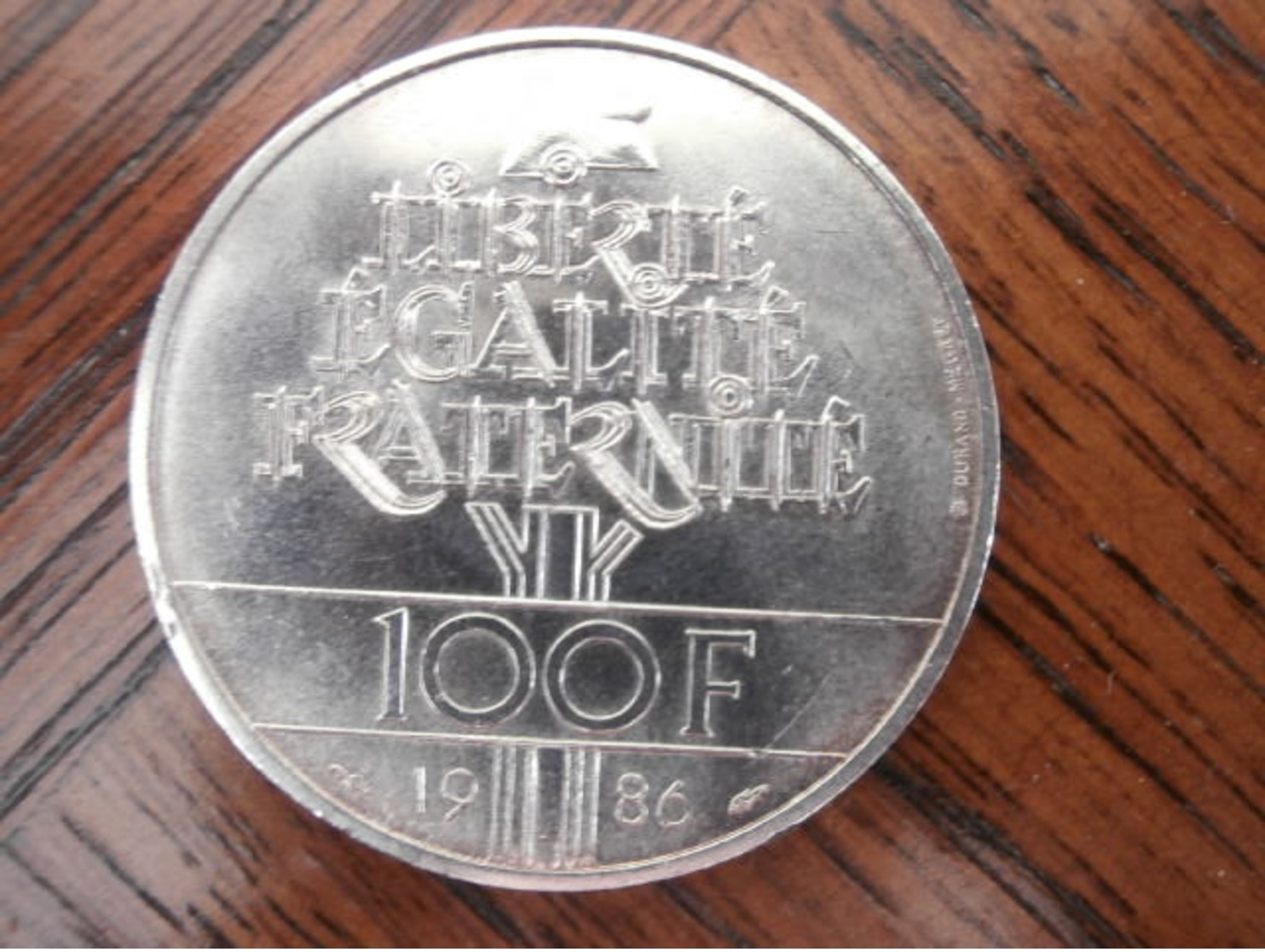 Pièce De 100 Francs Commémorative, Statue De La Liberté, En Argent, Année 1986 - Autres & Non Classés