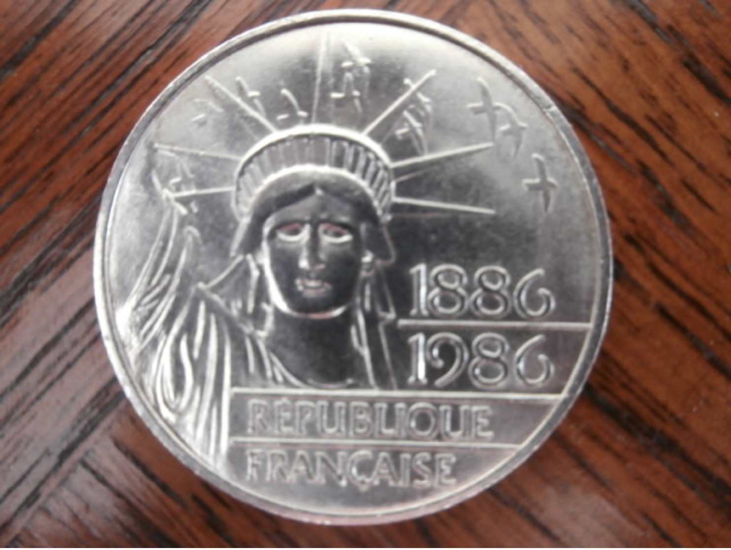 Pièce De 100 Francs Commémorative, Statue De La Liberté, En Argent, Année 1986 - Autres & Non Classés