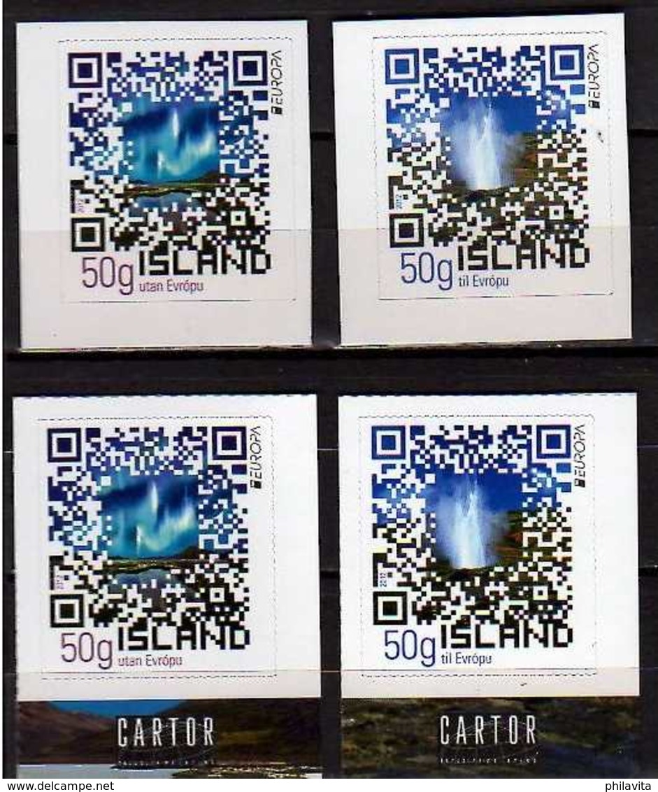 2012 Iceland Europa CEPT Set From Sheeteltes And Booklet 2x2 V- MNH** MiNr. 1361 - 1362 A+ D - Ungebraucht