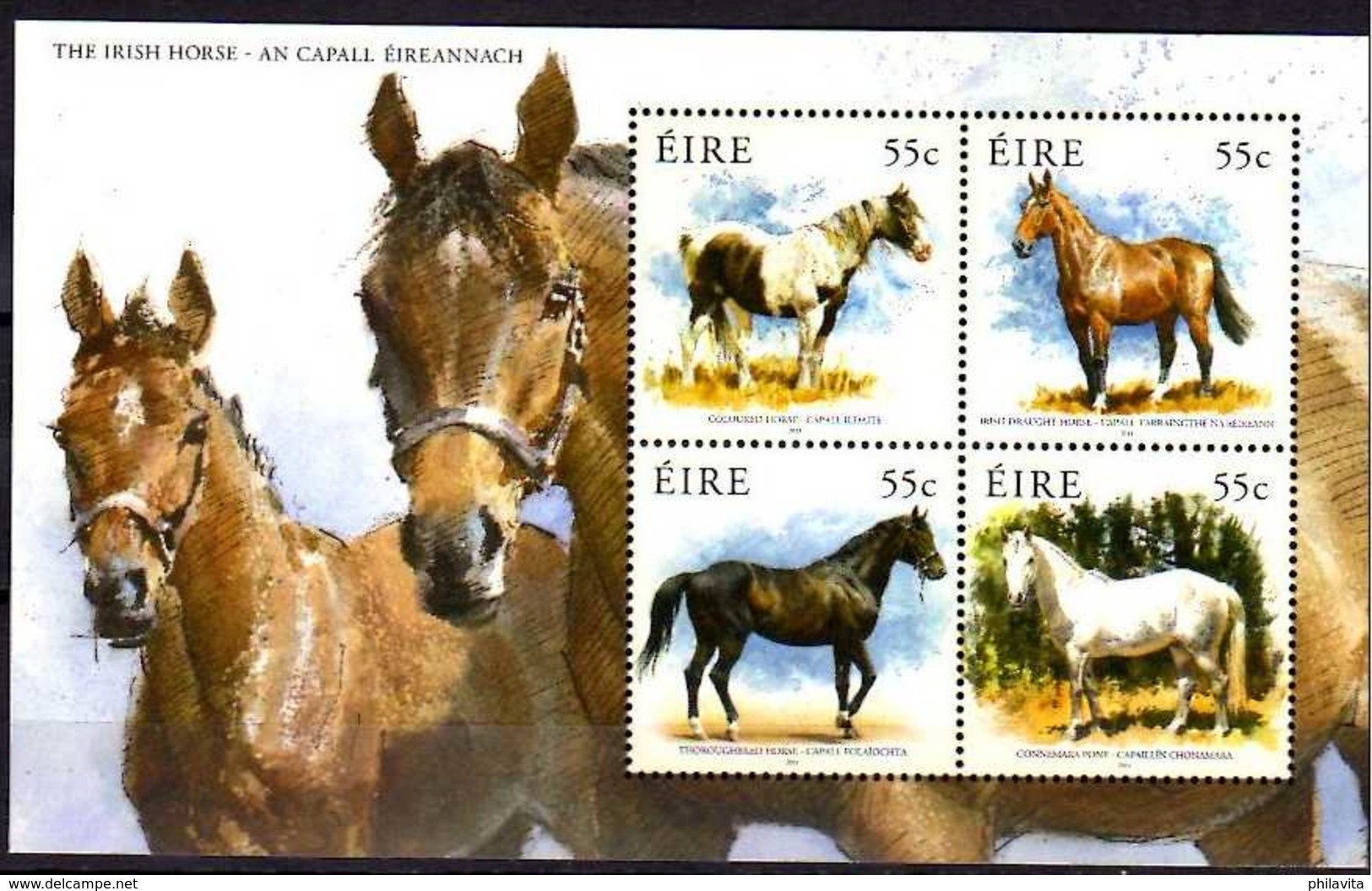 2011 Ireland / Irland - Horses Of Ireland -  MS MNH** MiNr. 1987 - 1990 (Block 87) - Ungebraucht