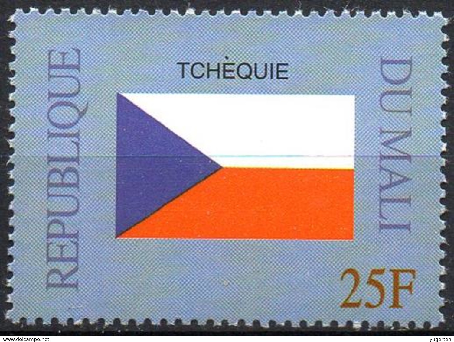 MALI 1999 - 1v - MNH** - Flag Of Czech Republic Tchéquie Flags Drapeaux Fahnen Bandiere Banderas флаги - Francobolli