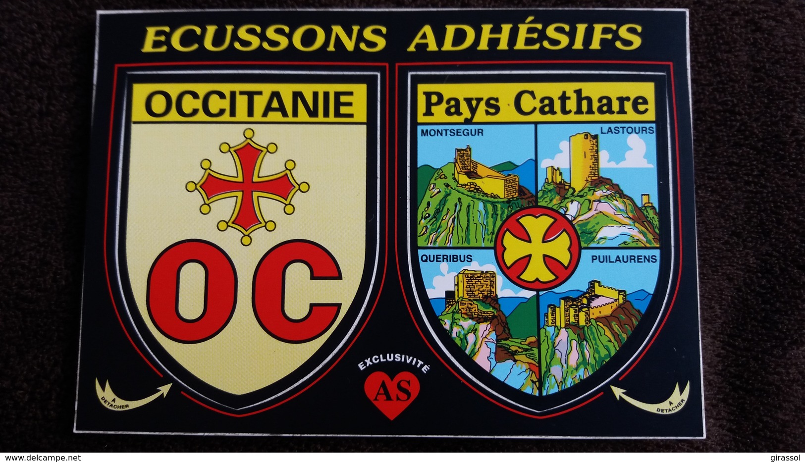 CPM ECUSSONS ADHESIFS OCCITANIE PAYS CATHARE MONTSEGUR LASTOURS QUERIBUS PUILAURENS - Autres & Non Classés