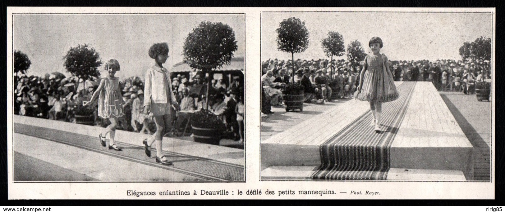 1927  --  DEAUVILLE  ELEGNACE ENFANTINES  DEFILE DES PETITS MANEQUINS  3Q748 - Non Classés