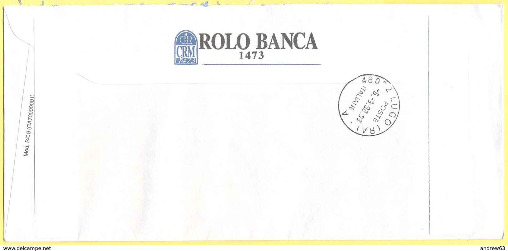 ITALIA - ITALY - ITALIE - 2002 - 002,99€ EMA, Red Cancel - Rolo Banca 1473 - Raccomandata A.R. - Viaggiata Da Bologna - Macchine Per Obliterare (EMA)
