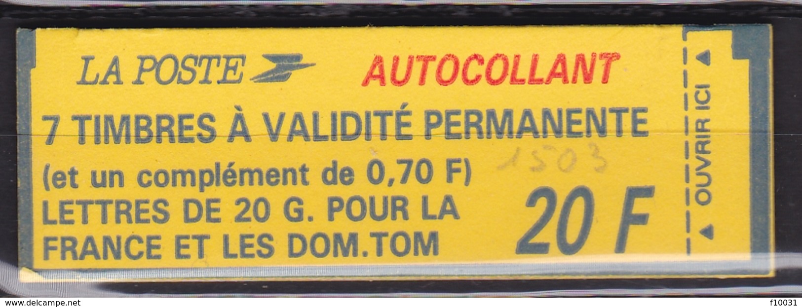 FRANCE Carnet 7 Timbres à Validité Permanente  N° 1503** - Autres & Non Classés