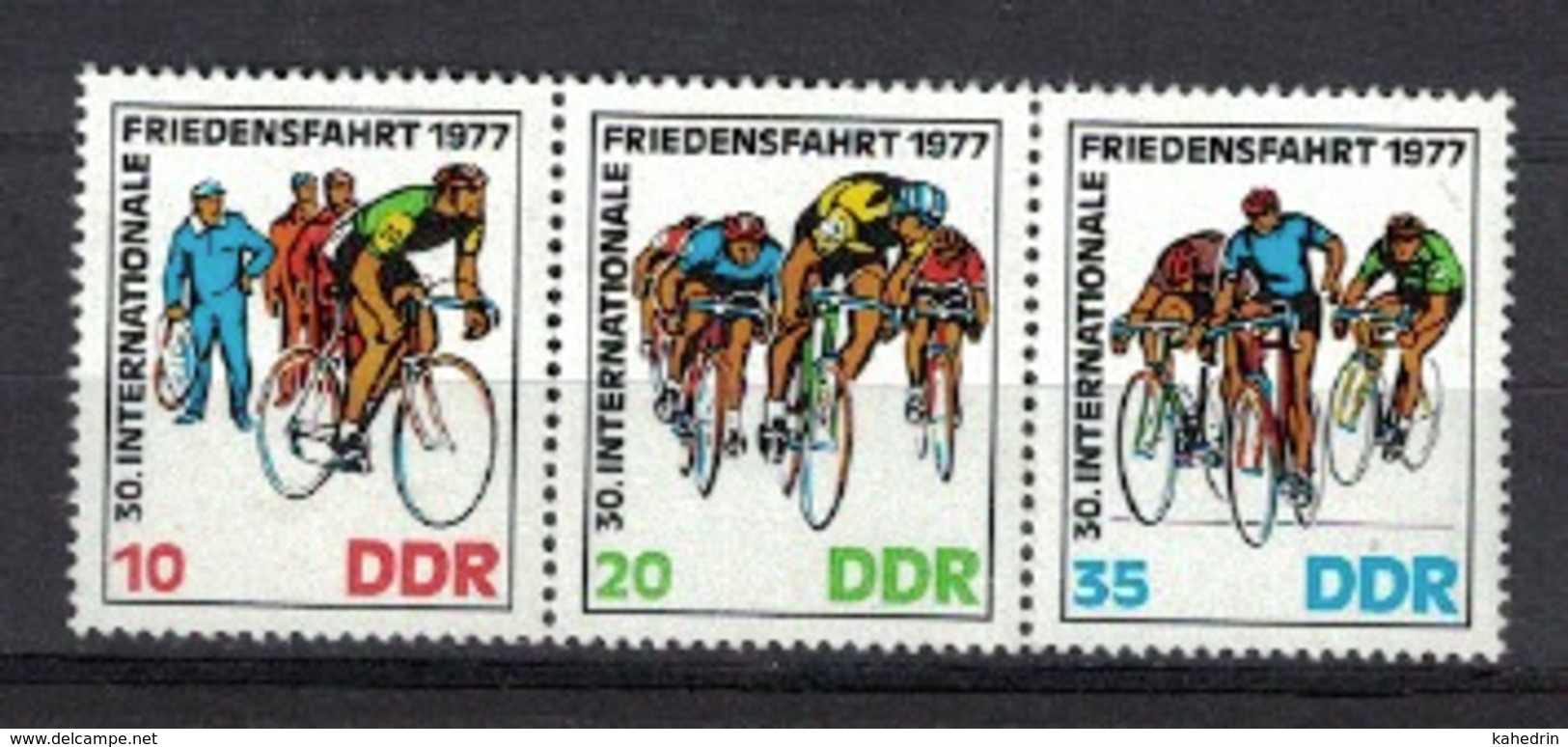 DDR 1977, Friedensfahrt Fahrrad Fiets Bicycle Vélo Bicicleta **, MNH - Radsport