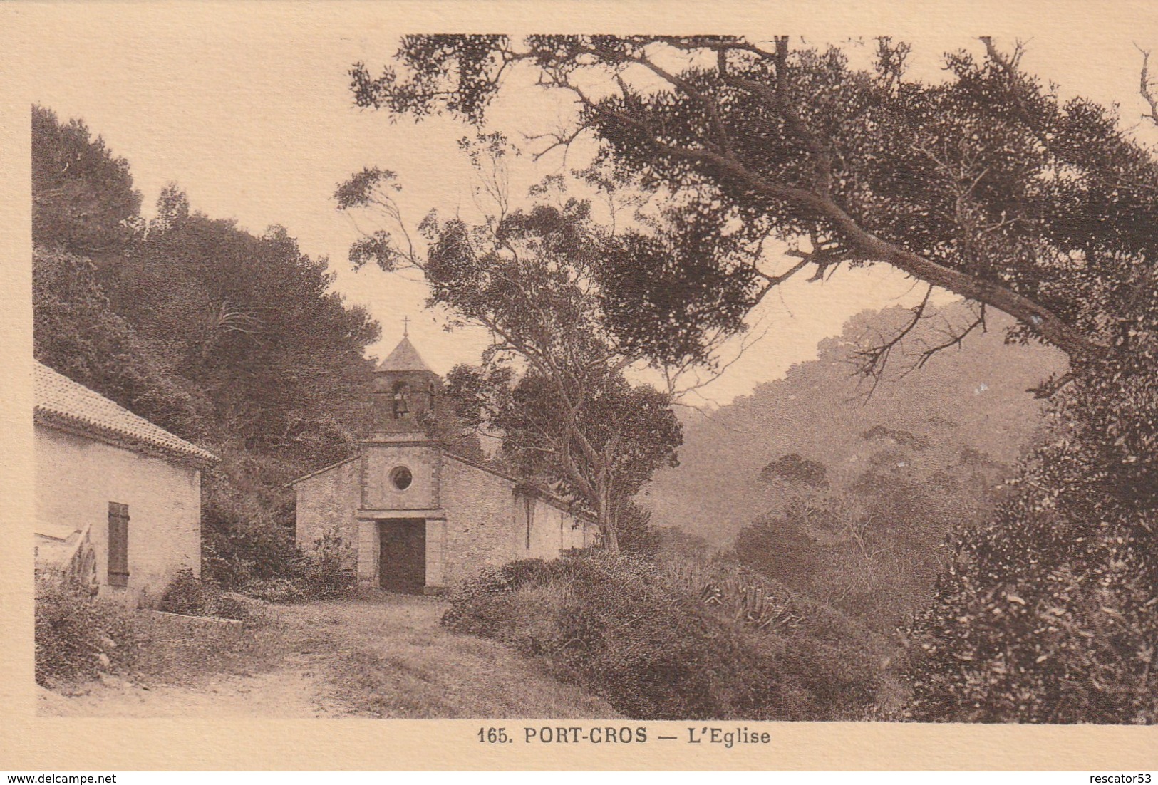 Rare Cpa Port Cros L'église - Autres & Non Classés