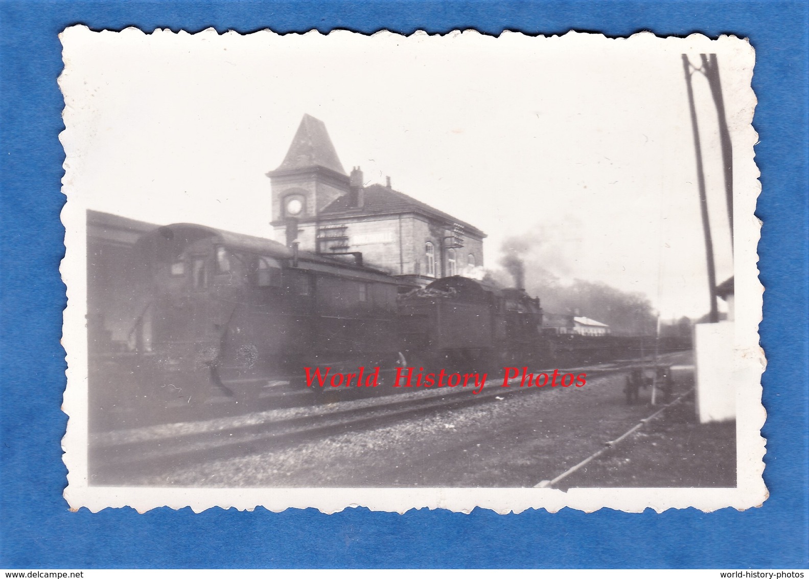 Photo Ancienne - BOUZONVILLE ( Moselle ) - Un Train En Gare - Vers 1939 1940 WW2 Bahn Eisenbahn - Trains