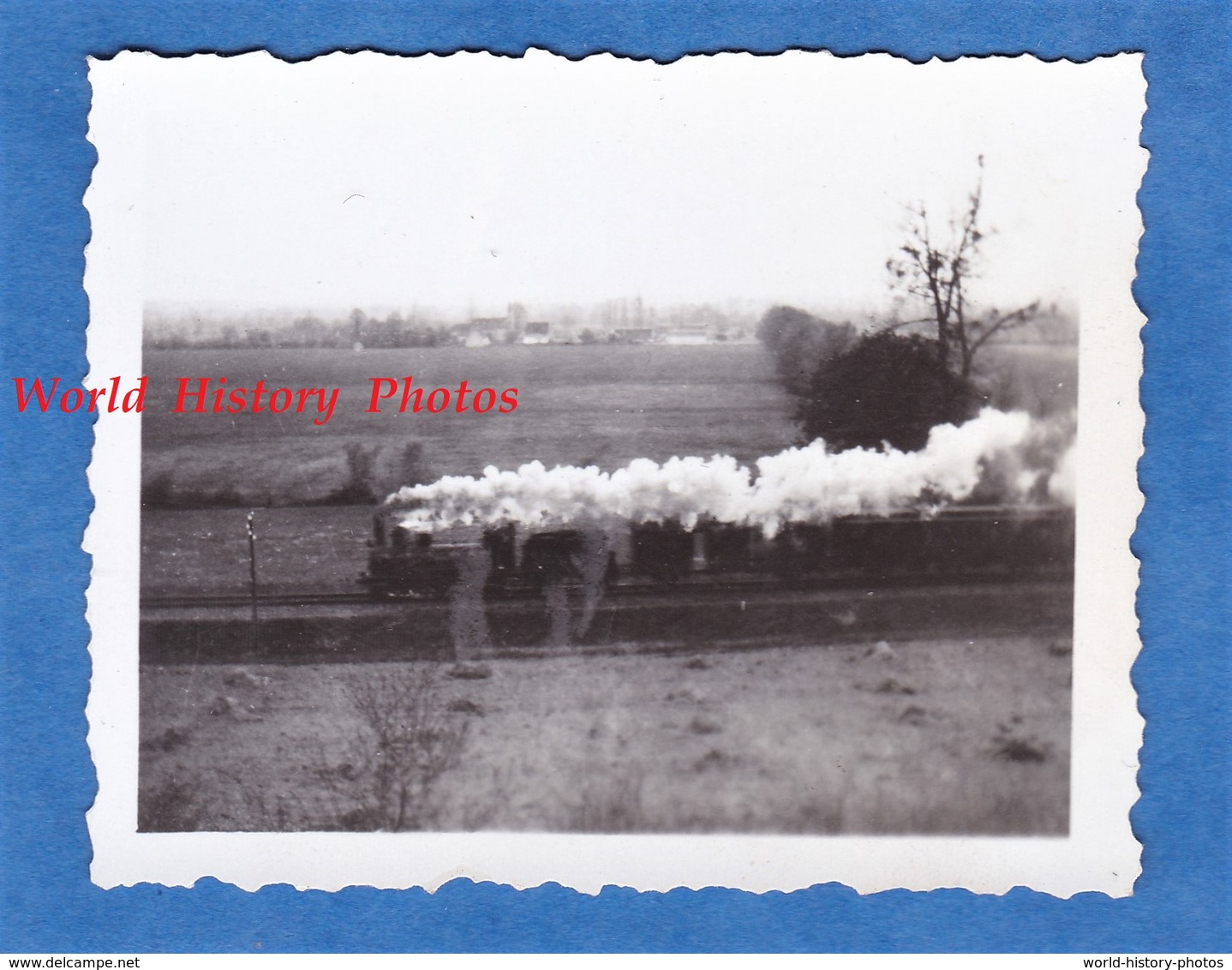 Photo Ancienne Snapshot - Ligne De Chemin De Fer à Situer - Voir Locomotive & Wagon - Bahn Eisenbahn Rail - Trains