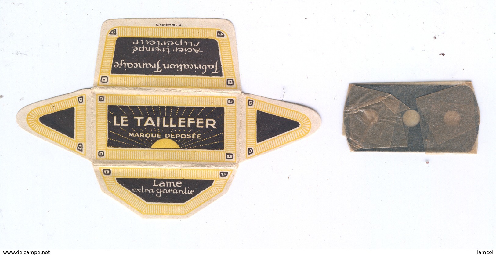 Lame De Rasoir Française LE TAILLEFER - French Safety Razor Blade Wrapper - Lames De Rasoir