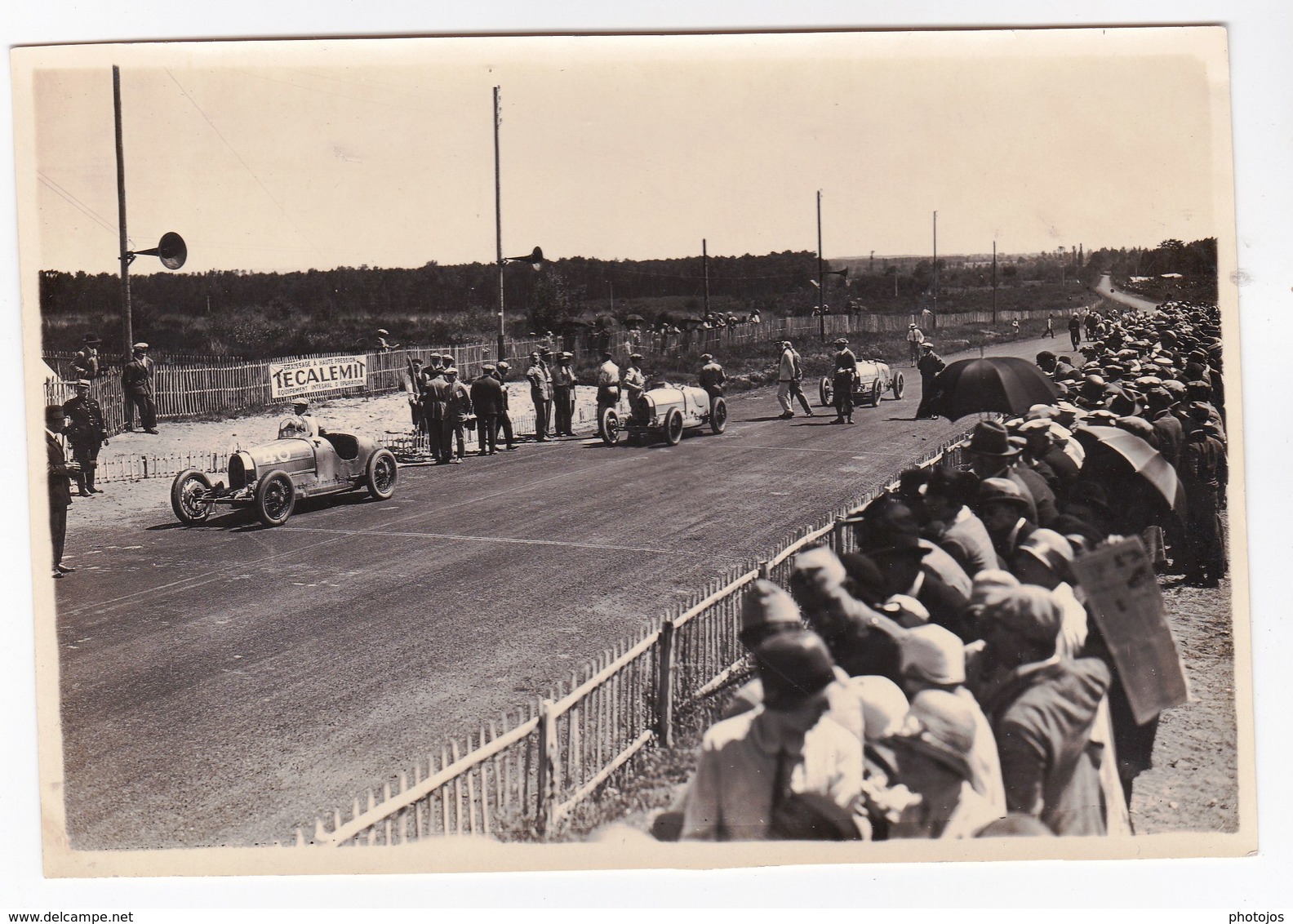 Rare Et Authentique Photo : Grand Prix Bugatti 1928  Circuit Du Mans (72) Avant Le Départ - Automobiles