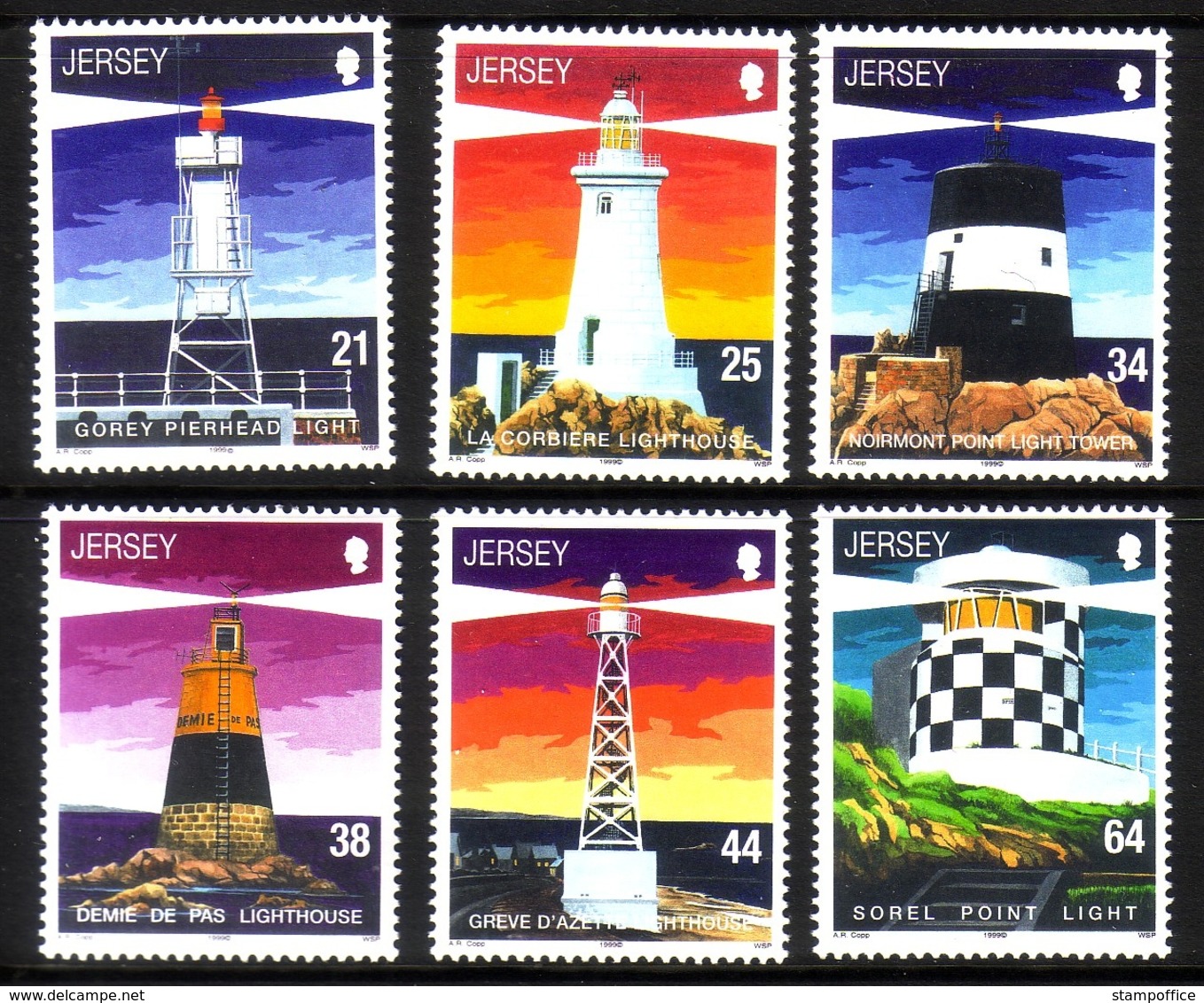 JERSEY MI-NR. 910-915 ** LEUCHTTÜRME UND LEUCHTFEUER (I) - Lighthouses