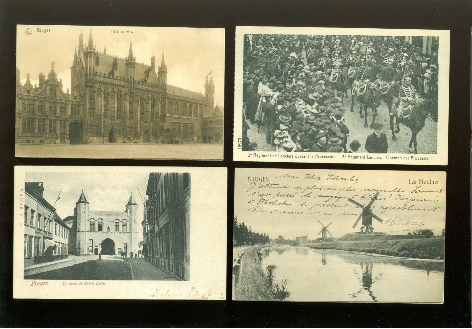 Beau lot de 60 cartes postales de Belgique  Bruges      Mooi lot van 60 postkaarten van België  Brugge - 60 scans