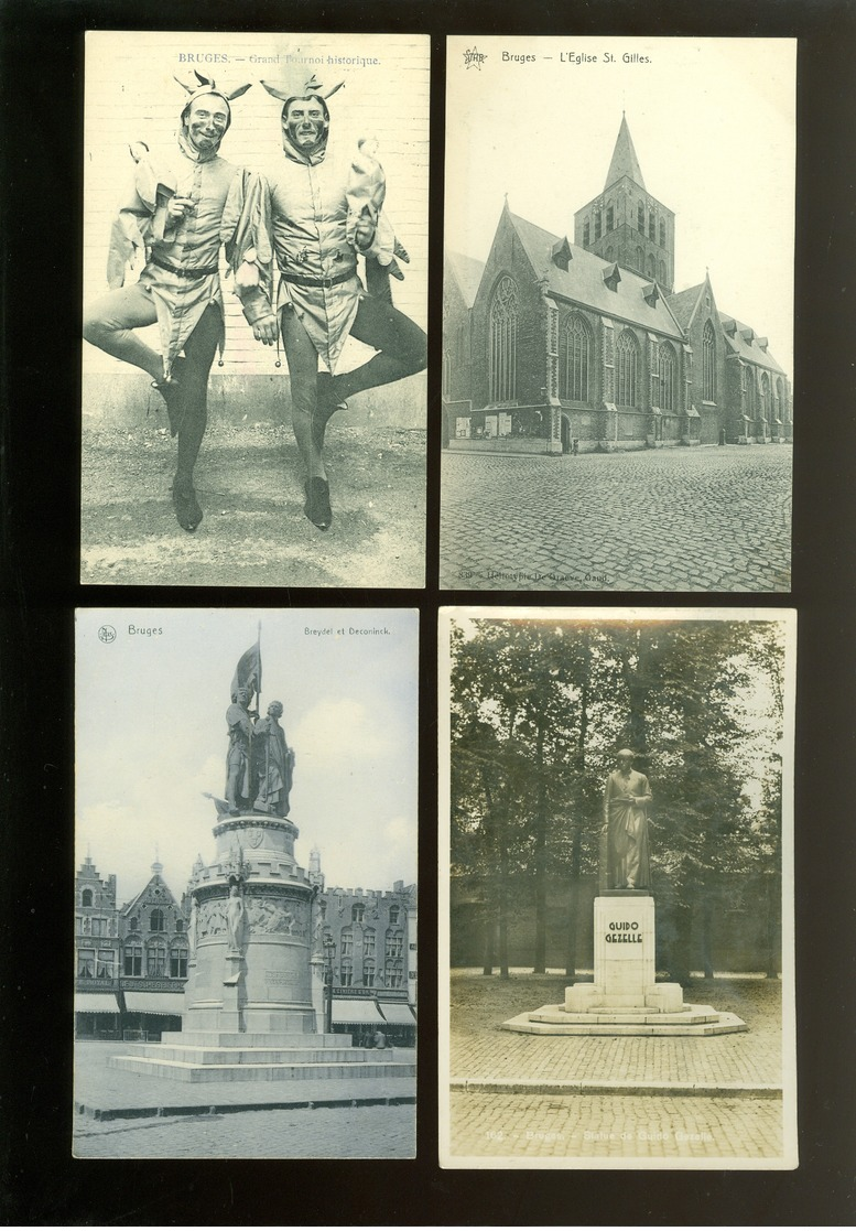 Beau lot de 60 cartes postales de Belgique  Bruges      Mooi lot van 60 postkaarten van België  Brugge - 60 scans