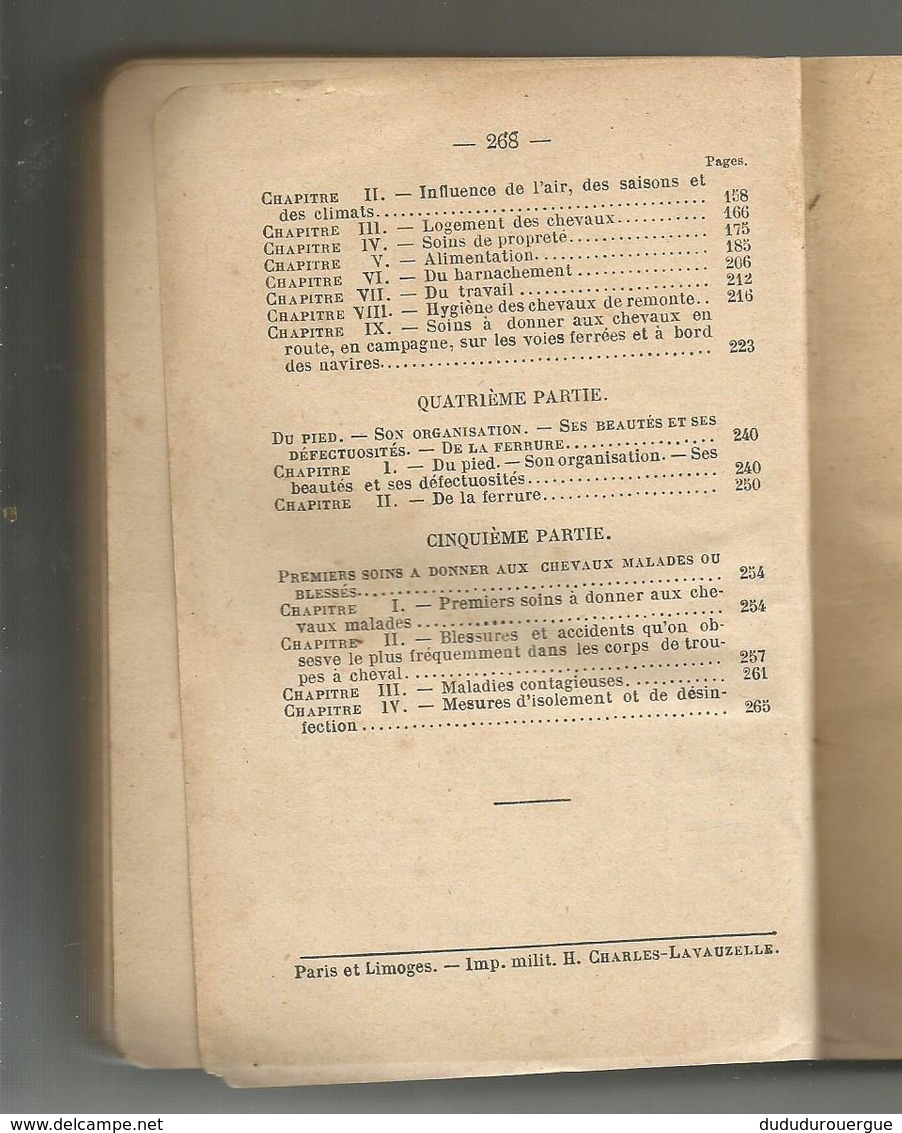 COURS ABREGE D HIPPOLOGIE A L USAGE DES SOUS - OFFICIERS .... - Français