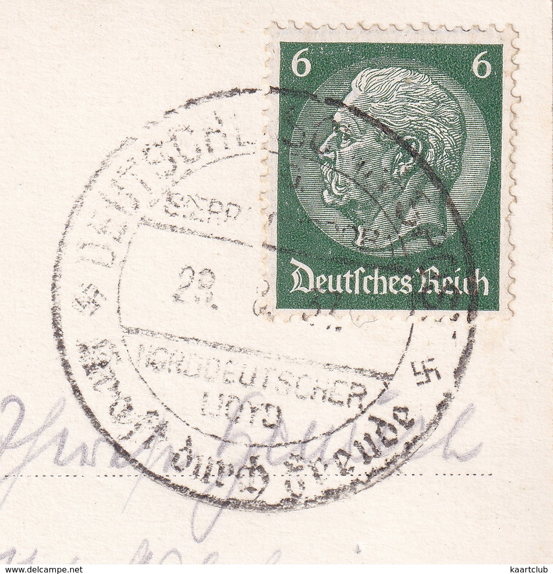 Norwegen - Fjordpartie - (1937 - Norddeutscher Lloyd - 'Kraft Durch Freude' Postmark) - Norway-Norge - Noorwegen