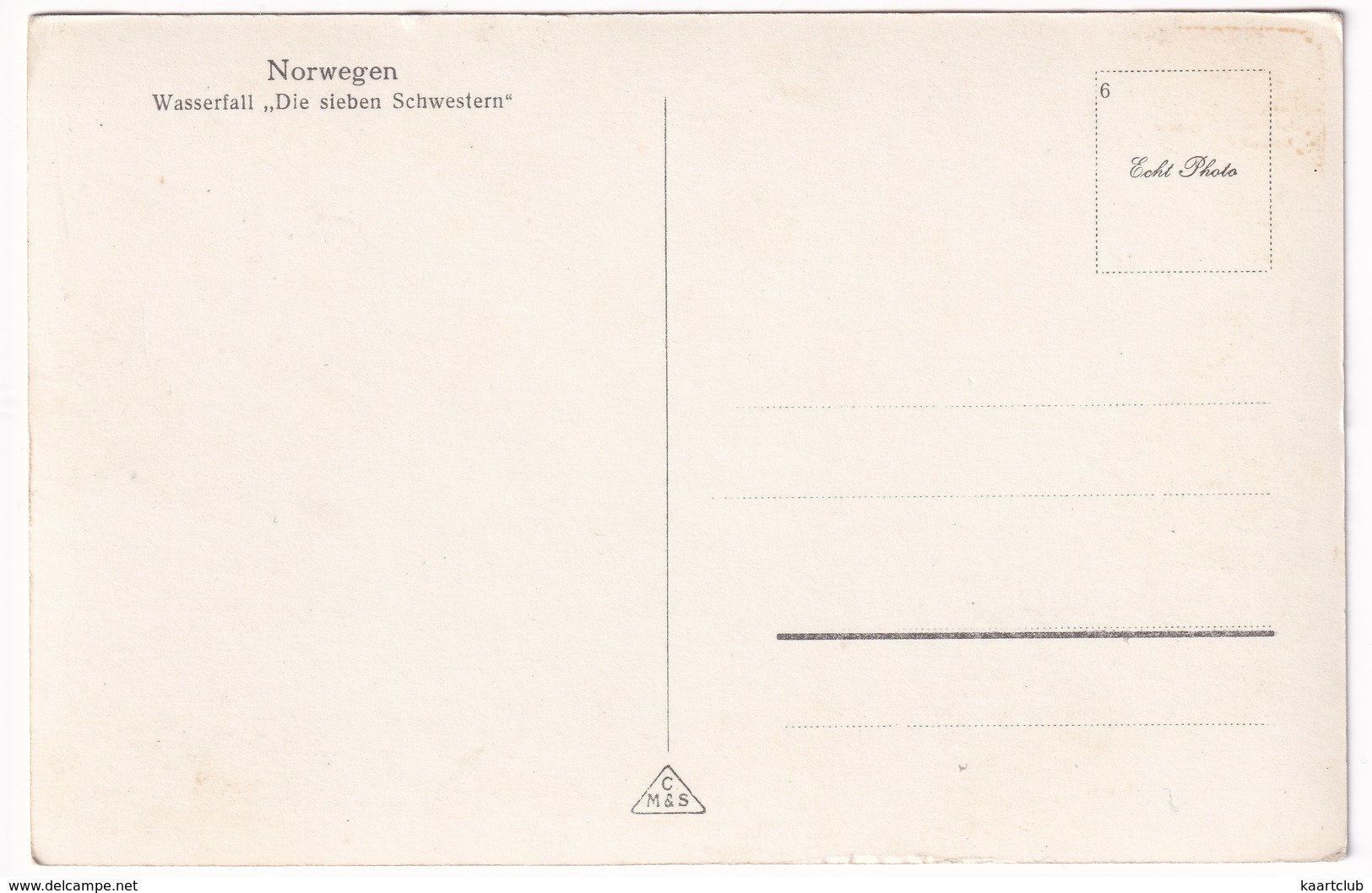 Norwegen - Wasserfall 'Die Sieben Schwestern' - ( Dampfer / Cruise-ship)  - Norway-Norge - Noorwegen