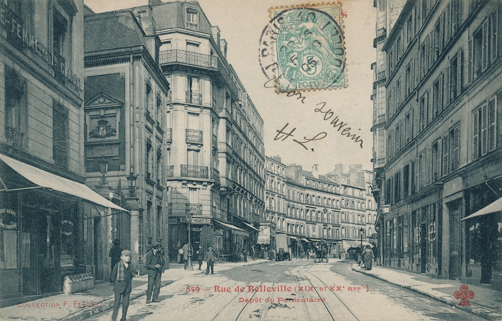 I58 - 75 - PARIS - Rue De Belleville - Dépôt Du Funiculaire - Arrondissement: 20