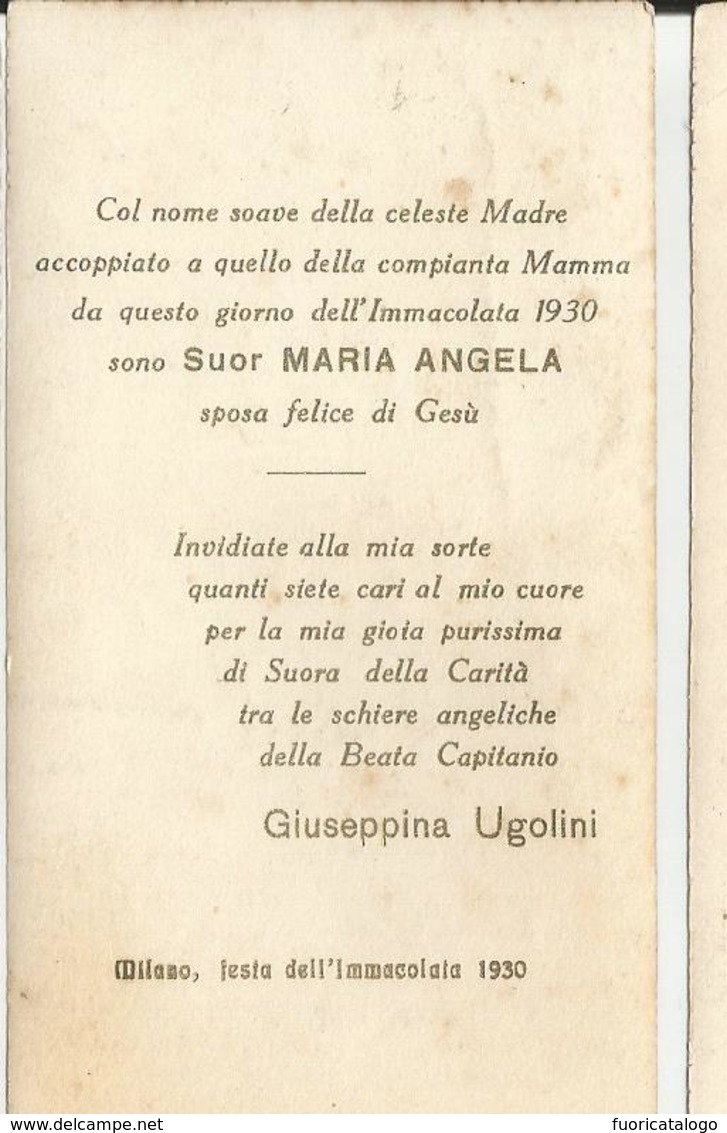 SANTINO SERIE AP MARIA BAMBINA -.PRESA VOTI SUORA -MILANO 1930 - Santini