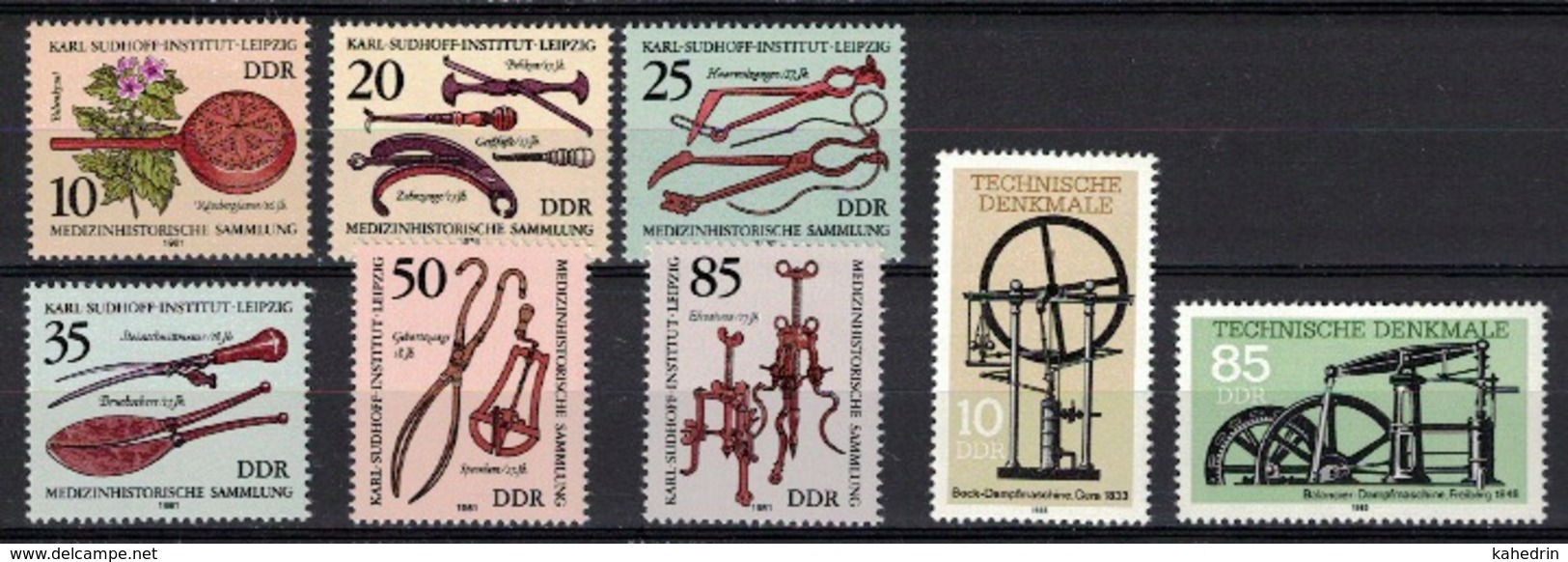 DDR 1981 + 1985, Zangen Tongs Dampfmaschine Steam Engine **, MNH - Sonstige & Ohne Zuordnung