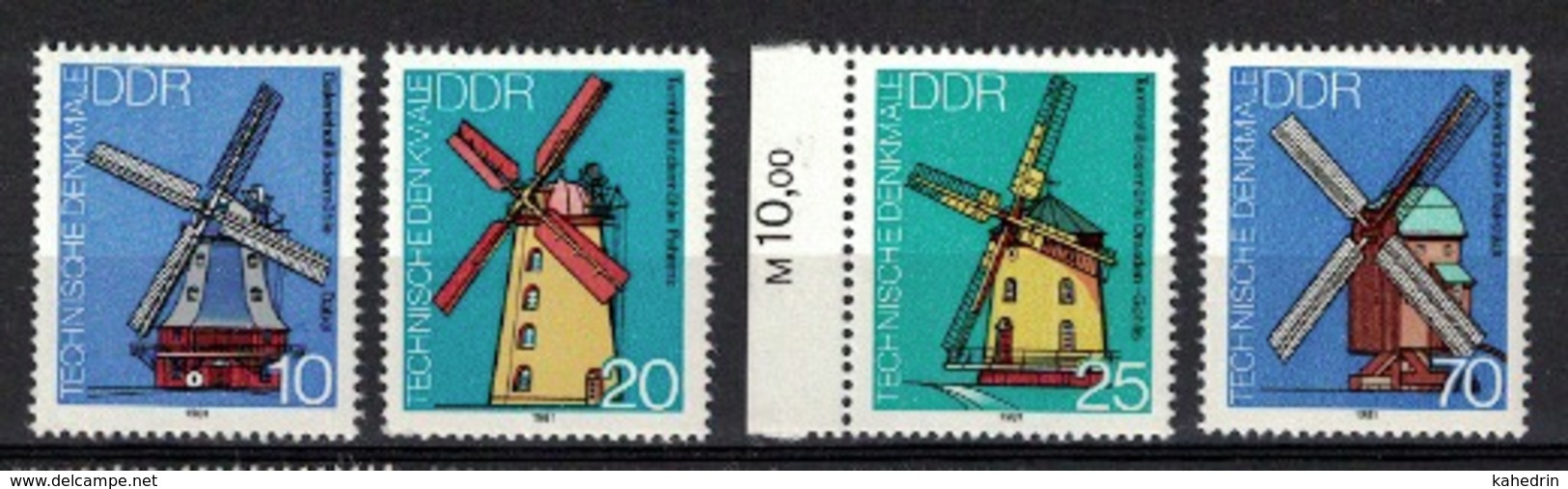 DDR 1981, Mûhle Mill Molen Moulin Molino Mulino **, MNH - Mühlen