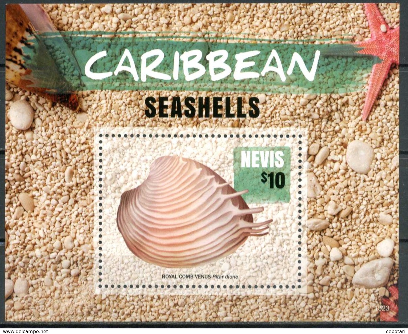 NEVIS 2016** - Conchiglie / Seashells - Miniblock. MNH, Come Da Scansione. - Conchiglie