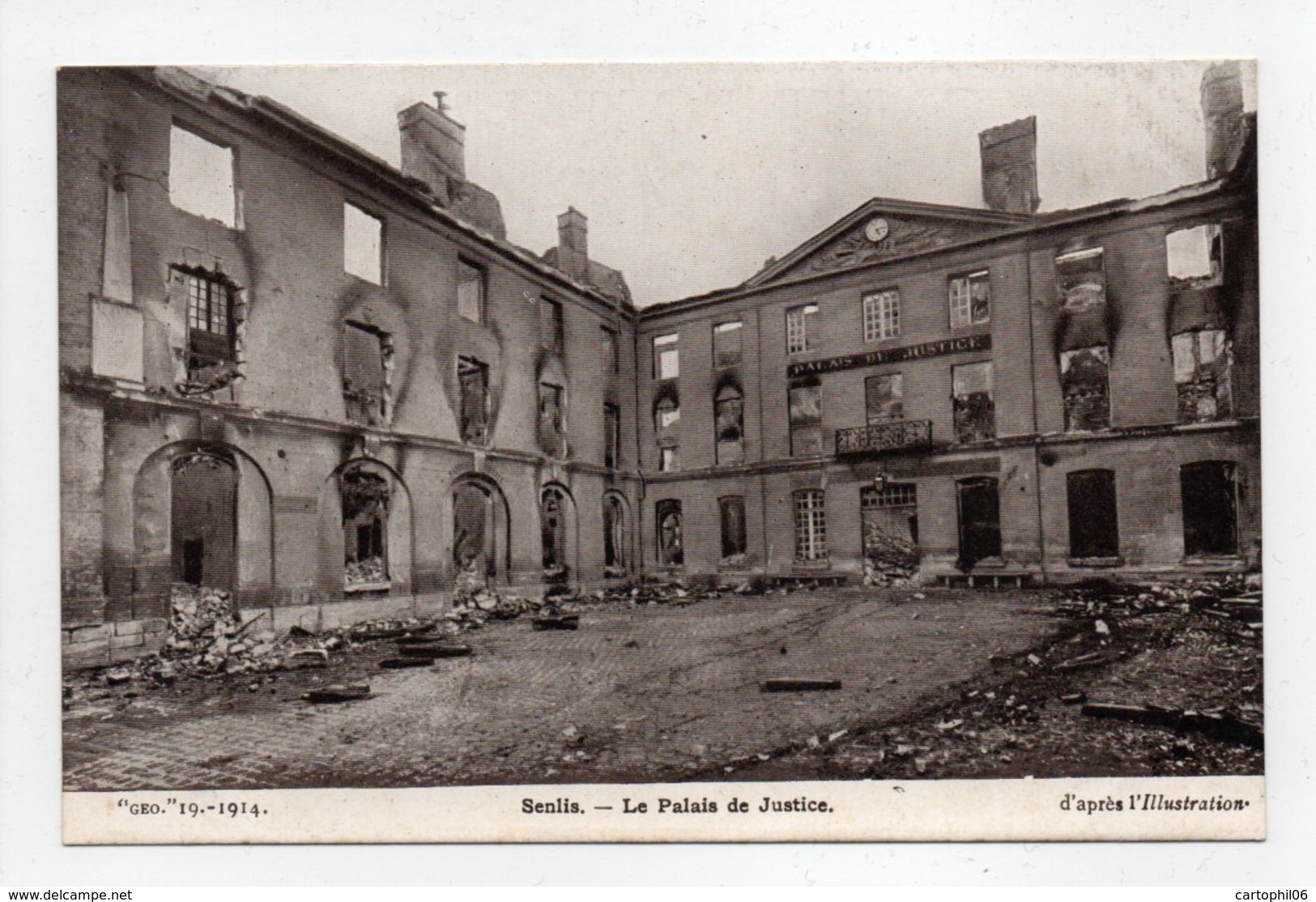- CPA SENLIS (60) - Le Palais De Justice 1914 - Edition GEO. N° 19 - - Senlis