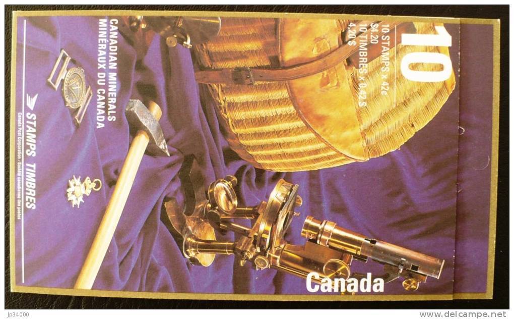 CANADA MINERAUX,  Yvert C 1273 Carnet 10 Valeurs. Emis En 1992. Neuf Sans Charniere. MNH - Minéraux