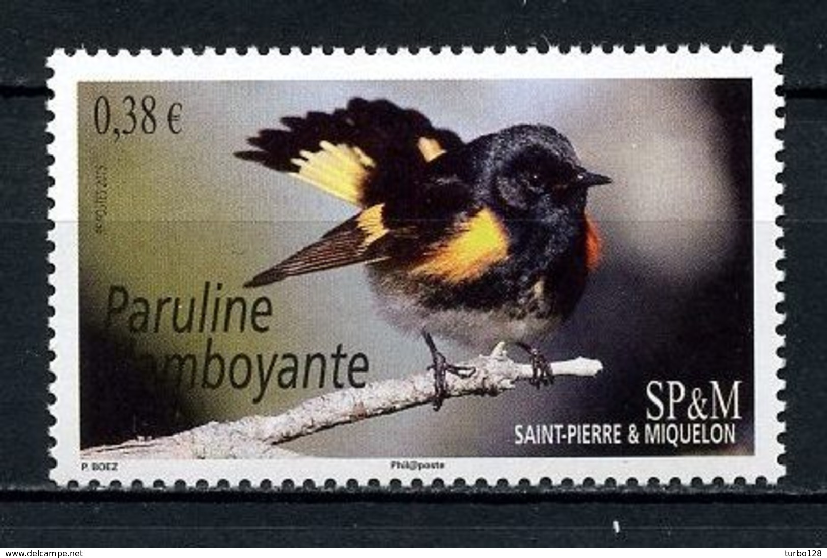 SPM Miquelon 2015 N° 1124 ** Neuf MNH Superbe Faune Oiseaux Paruline Flamboyante Birds Animaux - Neufs