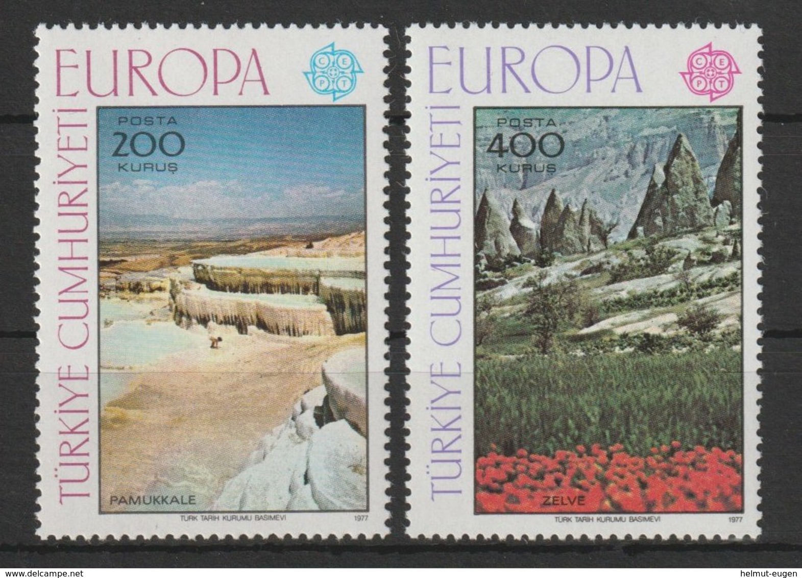 MiNr. 2415 - 2416  Türkei 1977, 2. Mai. Europa: Landschaften. - Unused Stamps