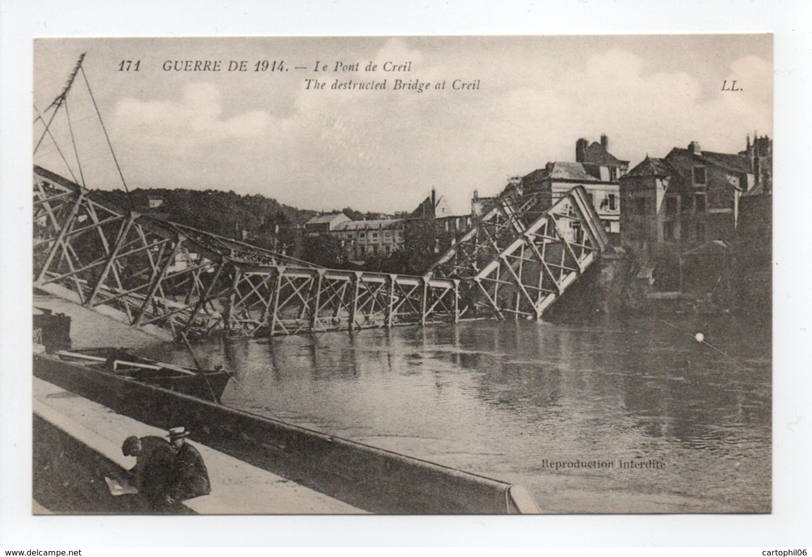 - CPA CREIL (60) - Guerre De 1914 - Le Pont De Creil - Editions Lévy 171 - - Creil