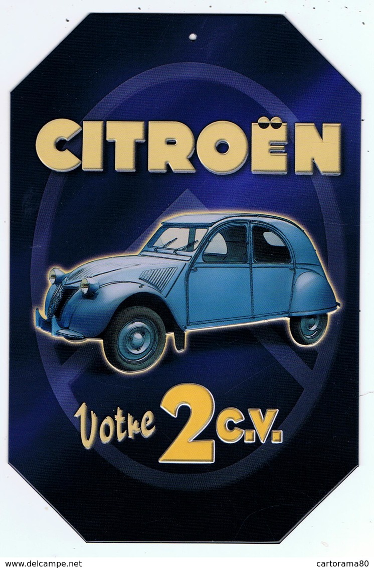 Belle REPRODUCTION Publicité Citroën 2 CV - Plaques En Tôle (après 1960)
