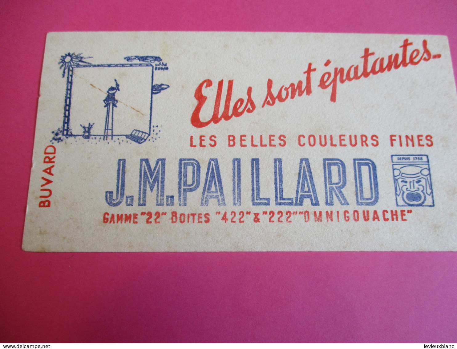 Buvard/Gouache/Les Belles Couleurs Fines / JM PAILLARD/ Omnigouache/Elles Sont èpatantes  /Vers 1945-1960   BUV346 - Papeterie