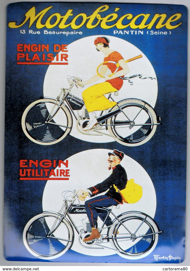 Belle REPRODUCTION Publicité Motobécane - Plaques En Tôle (après 1960)