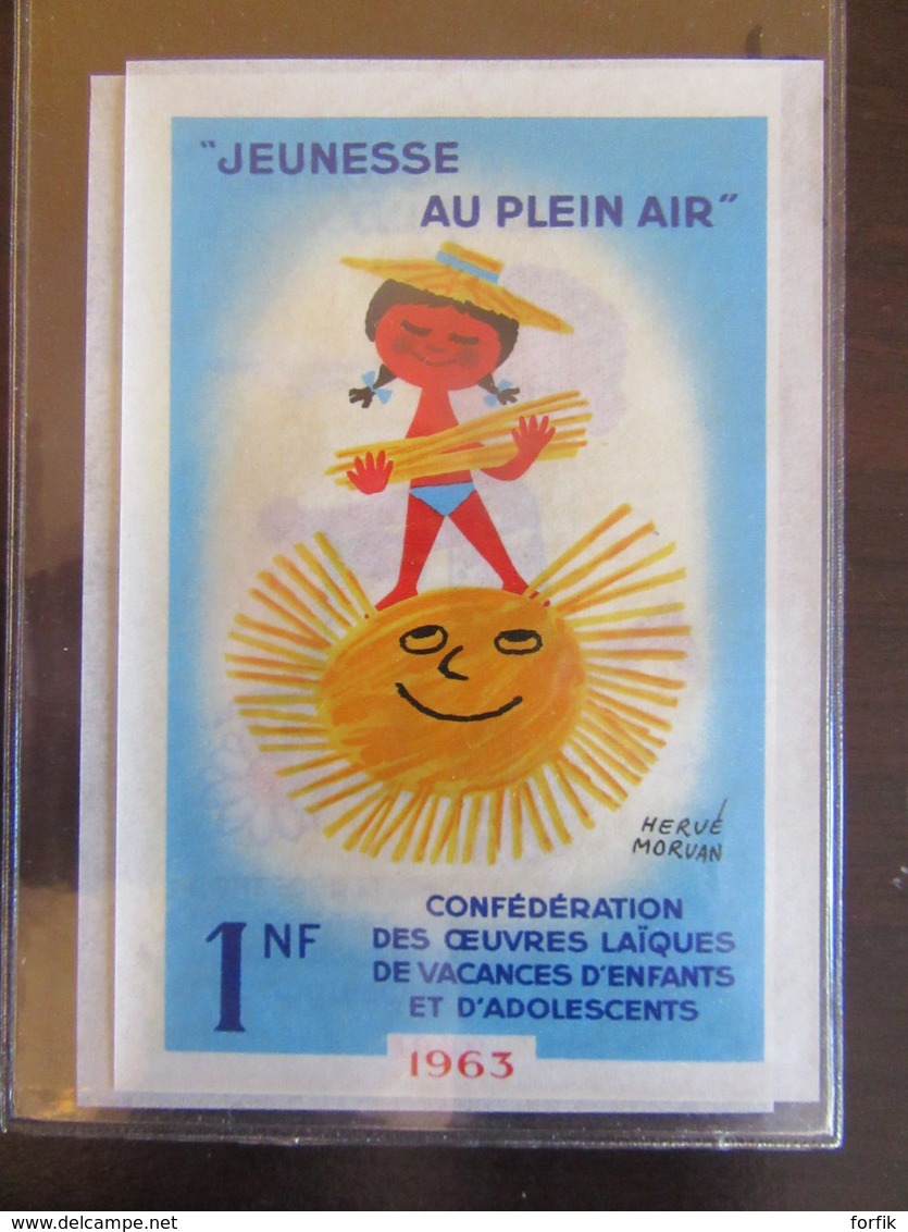 France - Lot De 7 Vignettes Grand Format Dont Jeunesse En Plein Air Et Sauvegarde De L'Enfance - Années 1960 - Autres & Non Classés