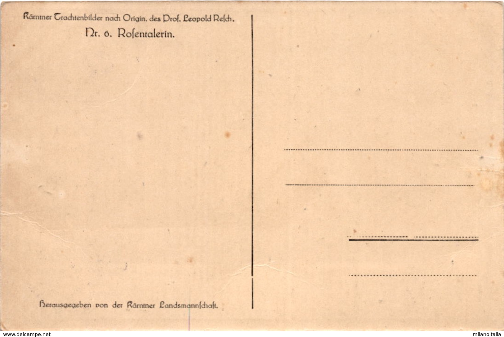 Kärntner Trachtenbilder - Nr. 6 - Rosentalerin - Other & Unclassified