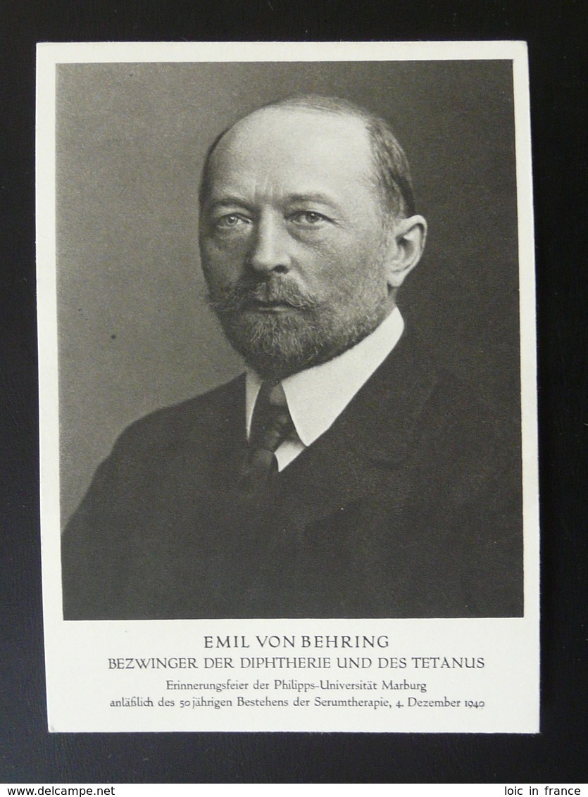 Carte Maximum Card Emil Von Bering Prix Nobel Medecine Allemagne Reich 1940 - Lettres & Documents