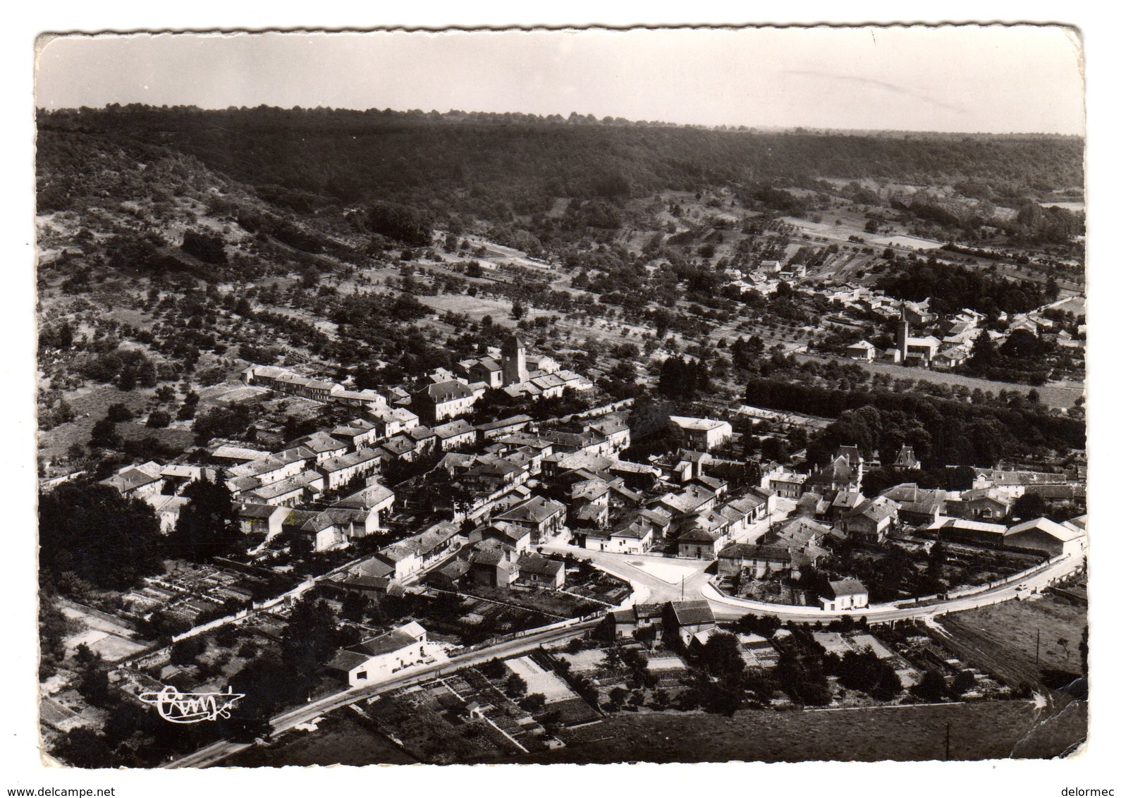 CPSM Photo Onville 54 Meurthe Et Moselle Vue Aérienne éditeur CIM Combier N°106-56 - Autres & Non Classés