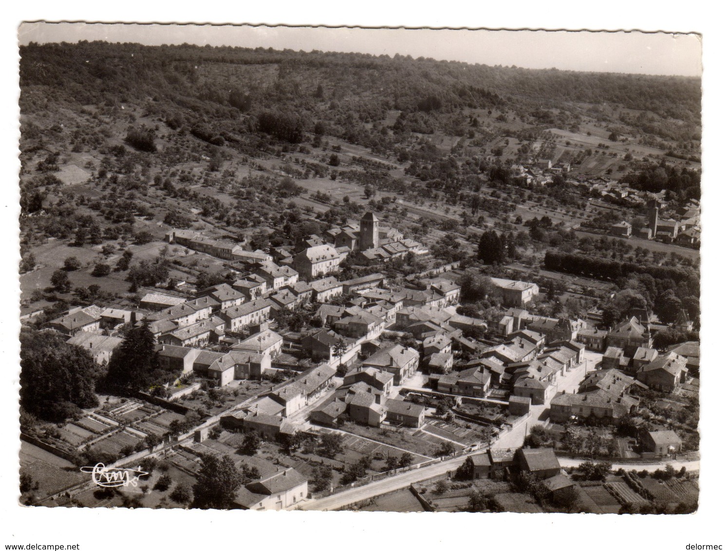 CPSM Photo Onville 54 Meurthe Et Moselle Vue Aérienne Panoramique éditeur CIM Combier N°26231 A - Autres & Non Classés