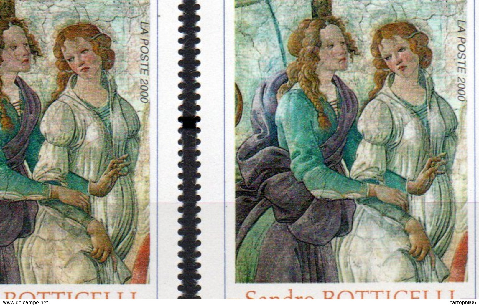 - FRANCE Variété N° 3301 - 6 F. 70 (1,02 €) Sandro Botticelli 2000 - COULEUR JAUNE ABSENTE - - Neufs