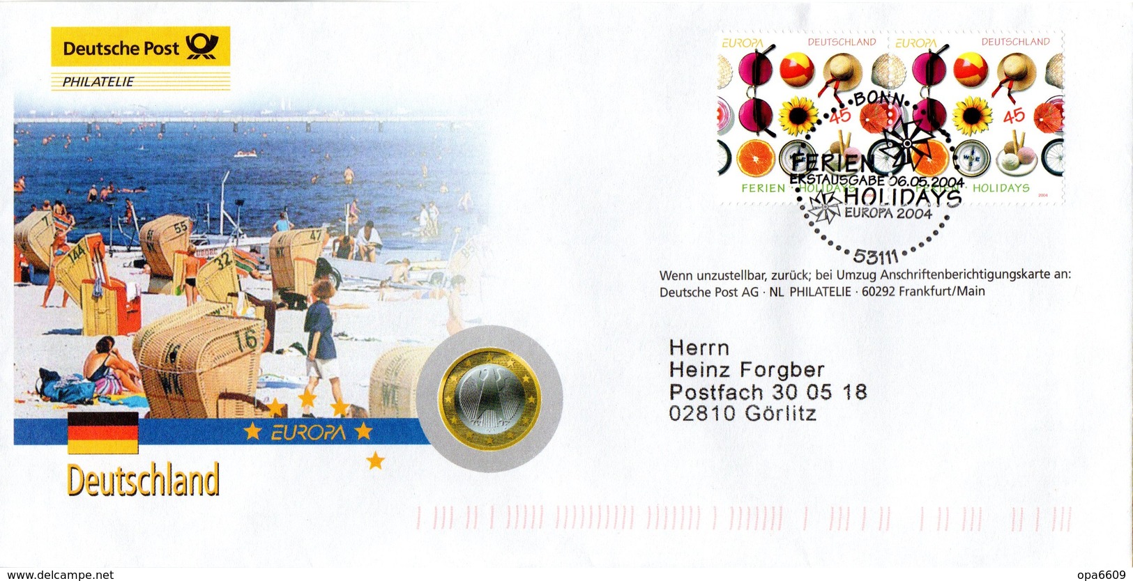 BRD Schmuck-FDC (Deutsche Post)  "Europa: Ferien", 2x Mi. 2397 ESSt 6.5.2004 BONN - Sonstige & Ohne Zuordnung