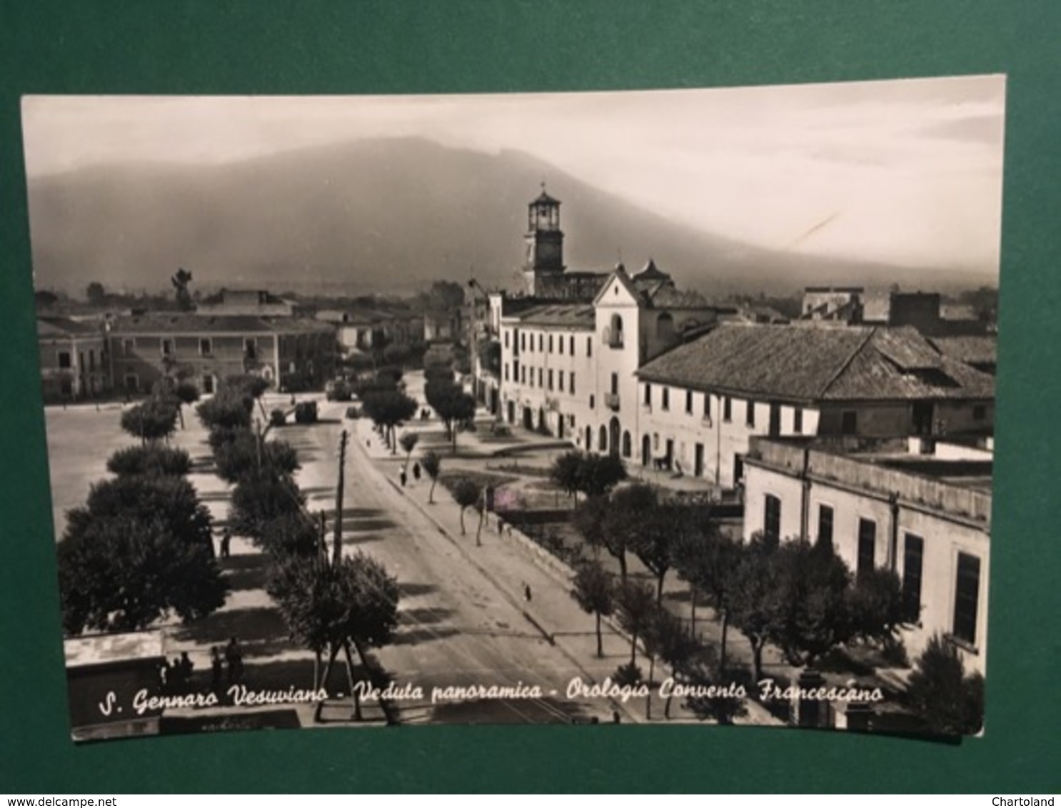 Cartolina S. Gennaro Vesuviano - Veduta Panoramica - Orologio Convento - 1964 - Napoli
