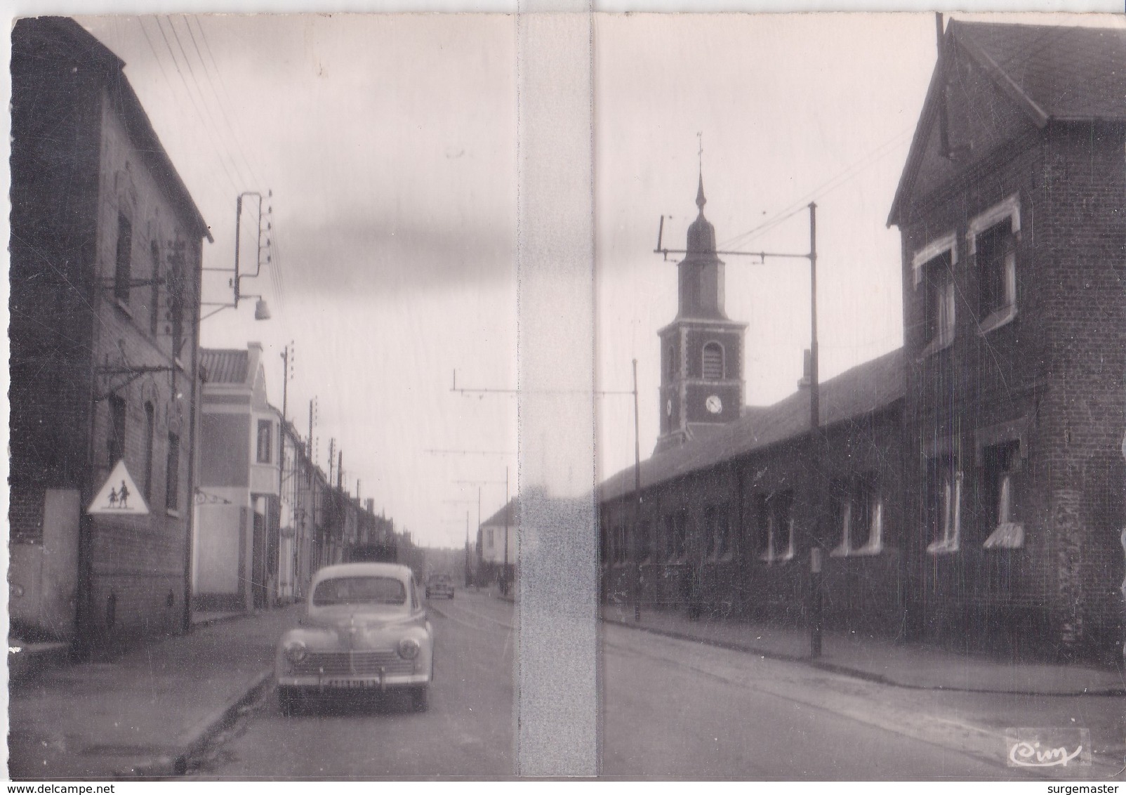 CPSM LOURCHES  RUE JEAN JAURES ( PEUGEOT 203 ) - Other & Unclassified