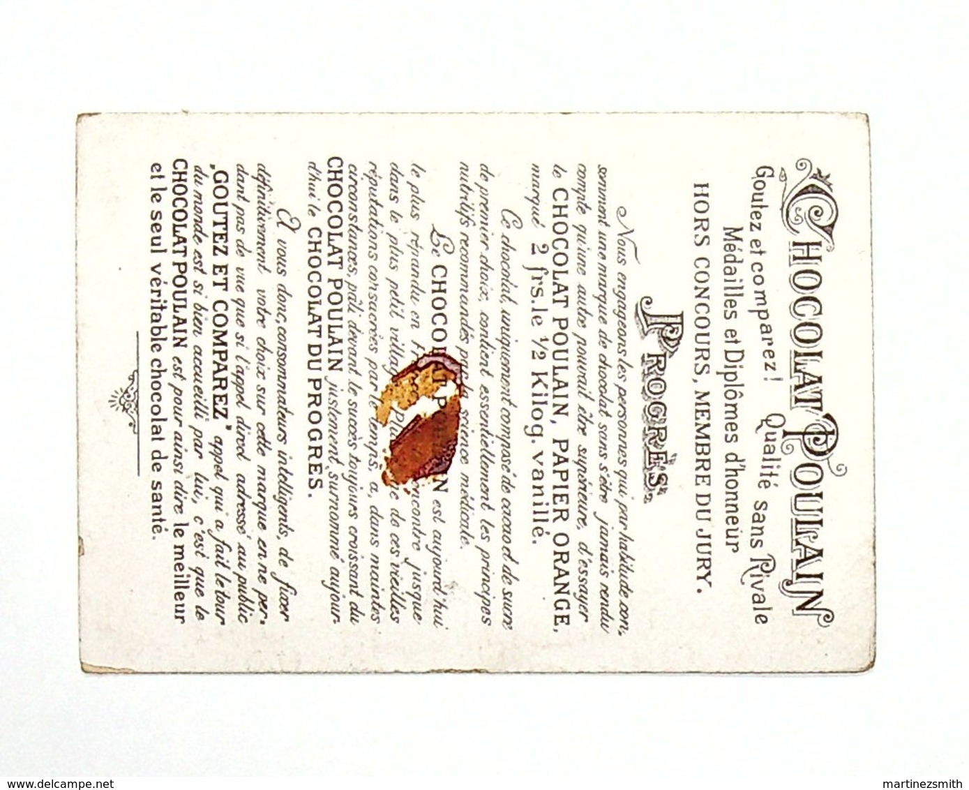 Chocolate Trading Card / Chromo - Chocolat Poulain - Flowers - - Poulain