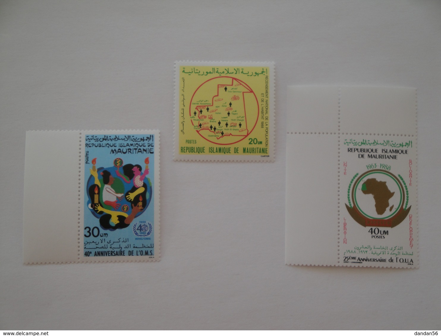 1988 Mauritanie Yv 601 - 607 - 611 ** MNH Sujets Divers Cote 5.00 € Michel 925 - 936 - 940 Scott 629 - 630 - 639 - Mauritania (1960-...)