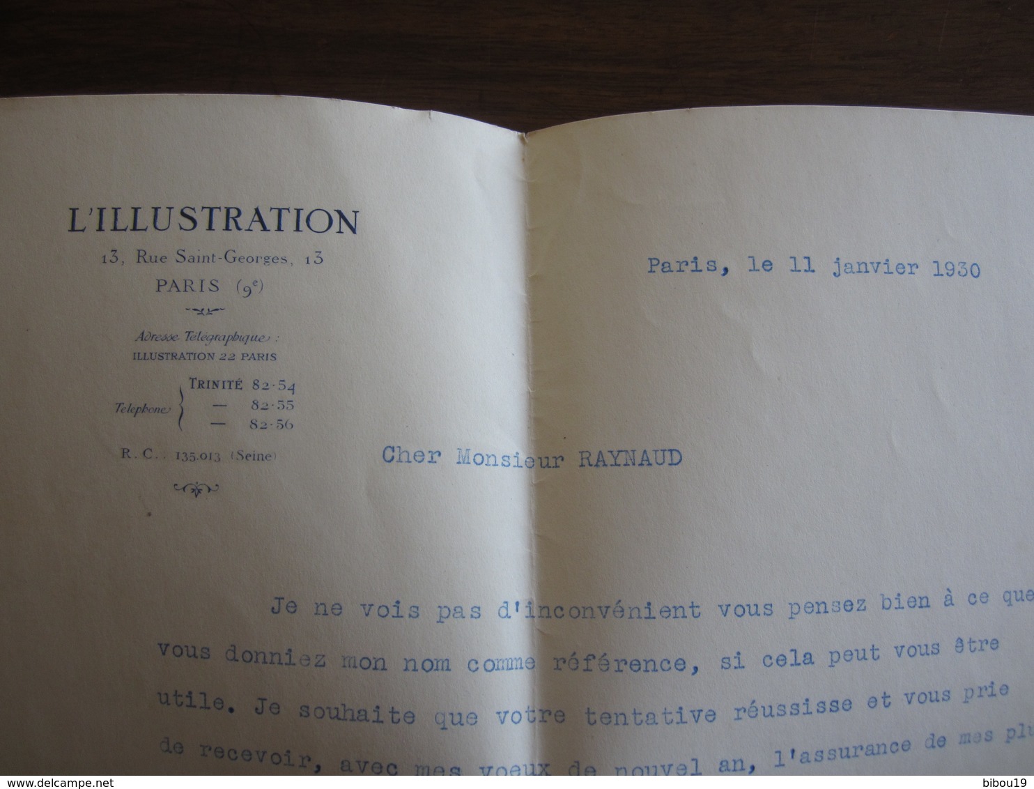 LETTRE SIGNEE ALBERIC CAHUET JOURNALISTE A L ILLUSTRATION DU 11 JANVIER 1930 - Autres & Non Classés