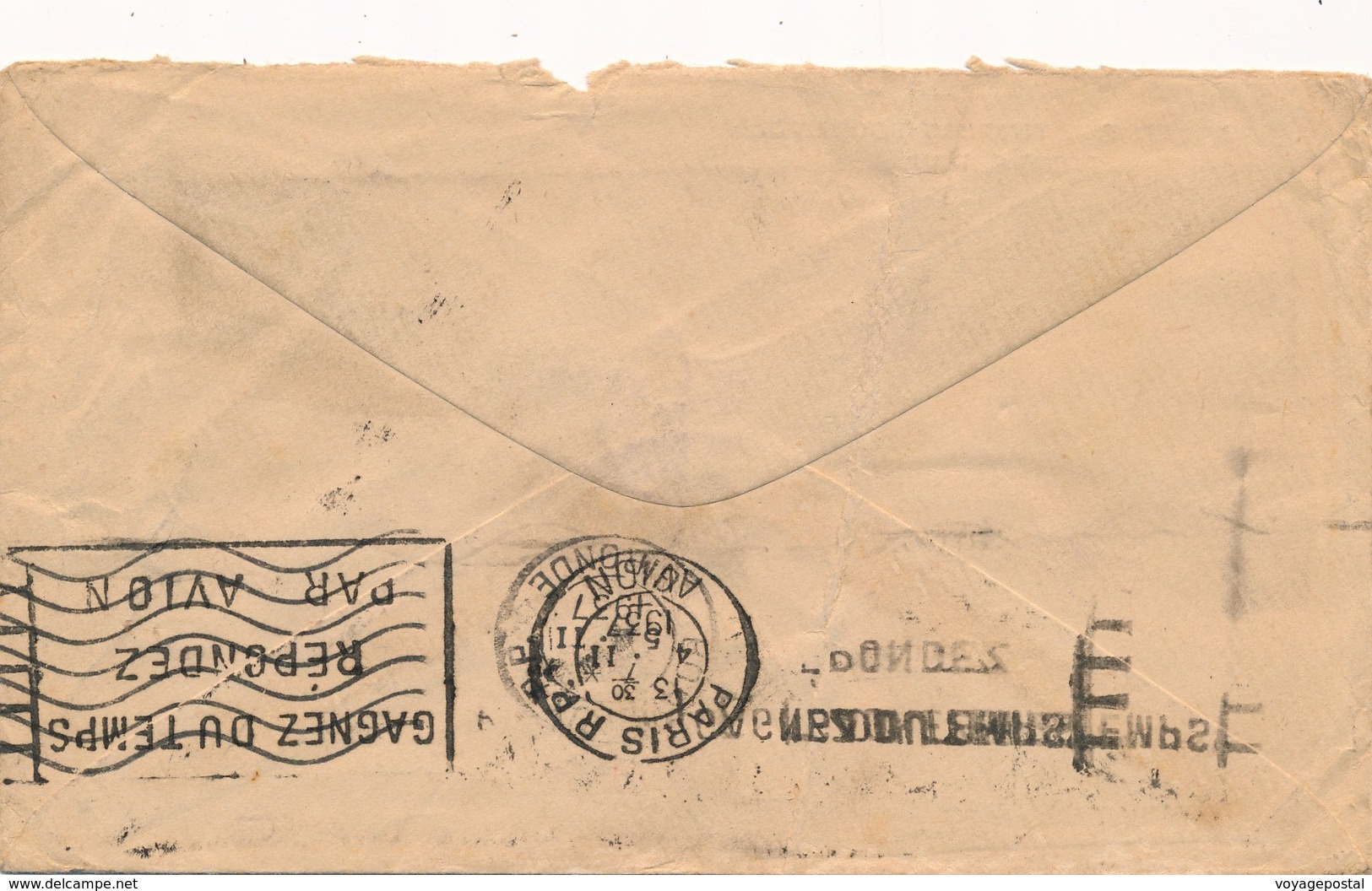 Lettre Par Avion Neath Glam Pour Bordeaux - Storia Postale