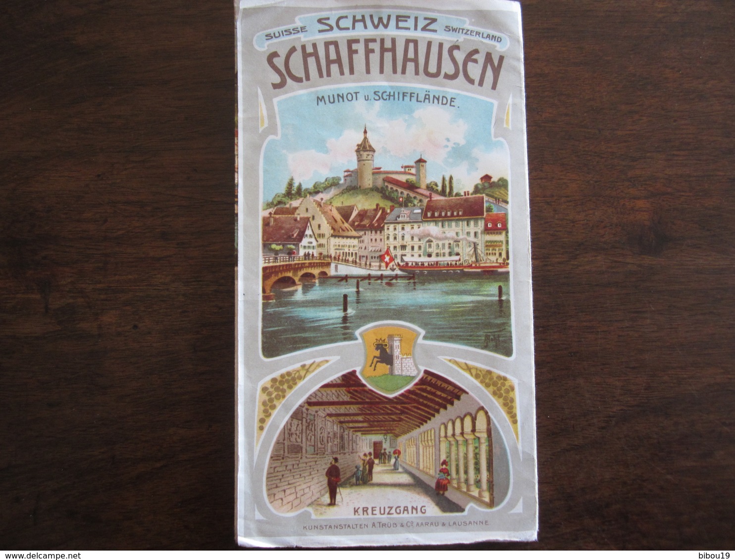 DEPLIANT TOURISTIQUE SUISSE SCHWEIZ SCHAFFHAUSEN RHEINFALL AVANT 1900 - Dépliants Touristiques